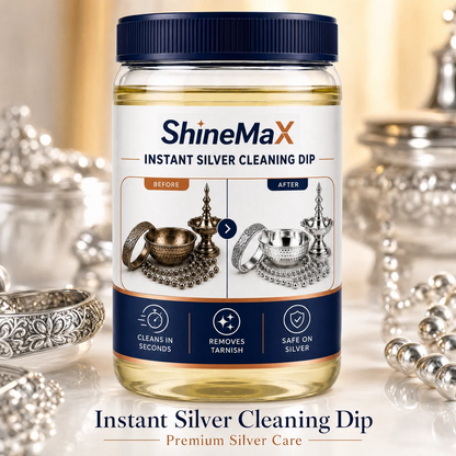 ShineMax™ Silver Cleaning Dip – Tarnish Care for Silver Jewellery & Silverware